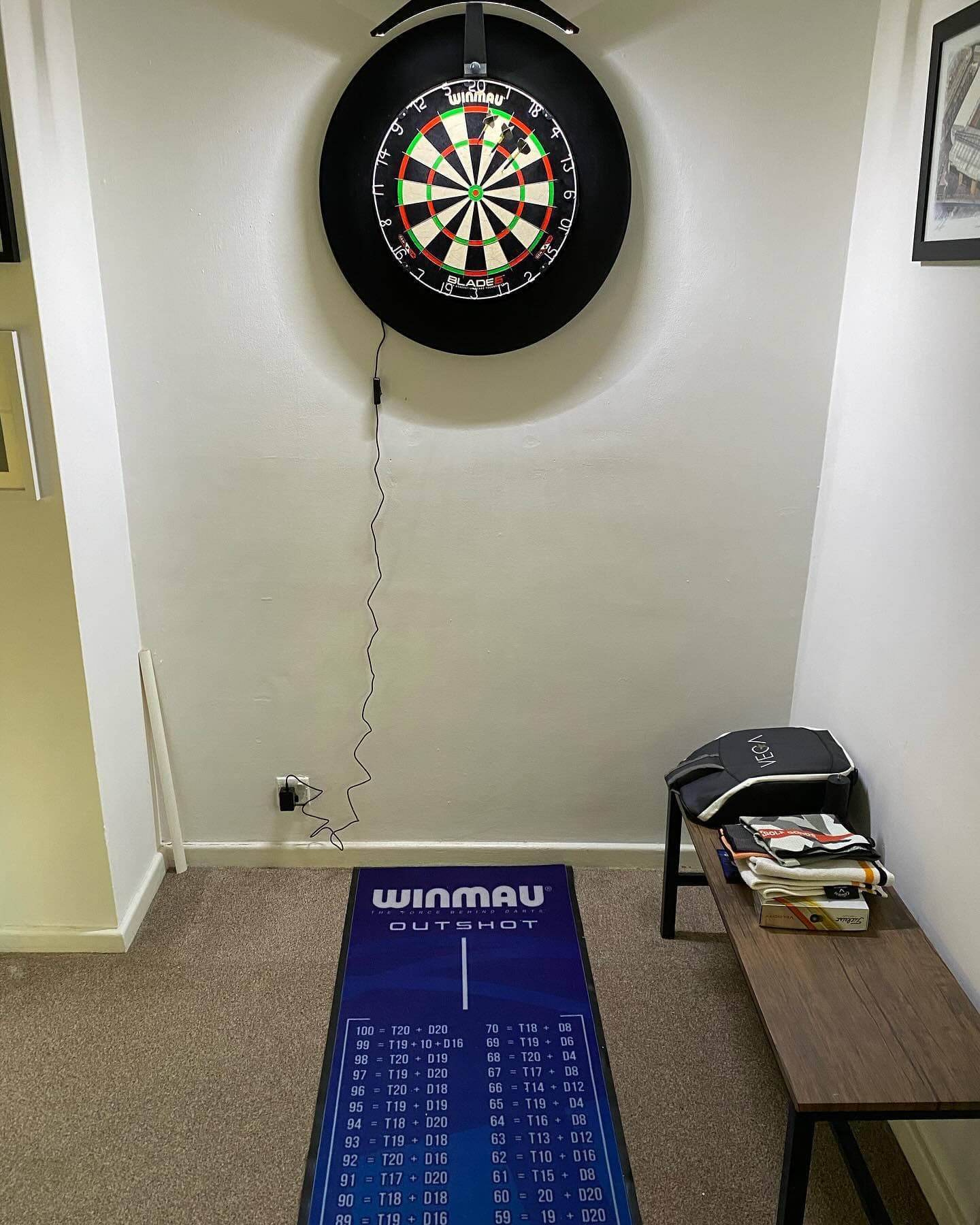 New setup , bolide 04 23g , winmau blade 6 and winmau checkout mat #dartshopper dartshopper .