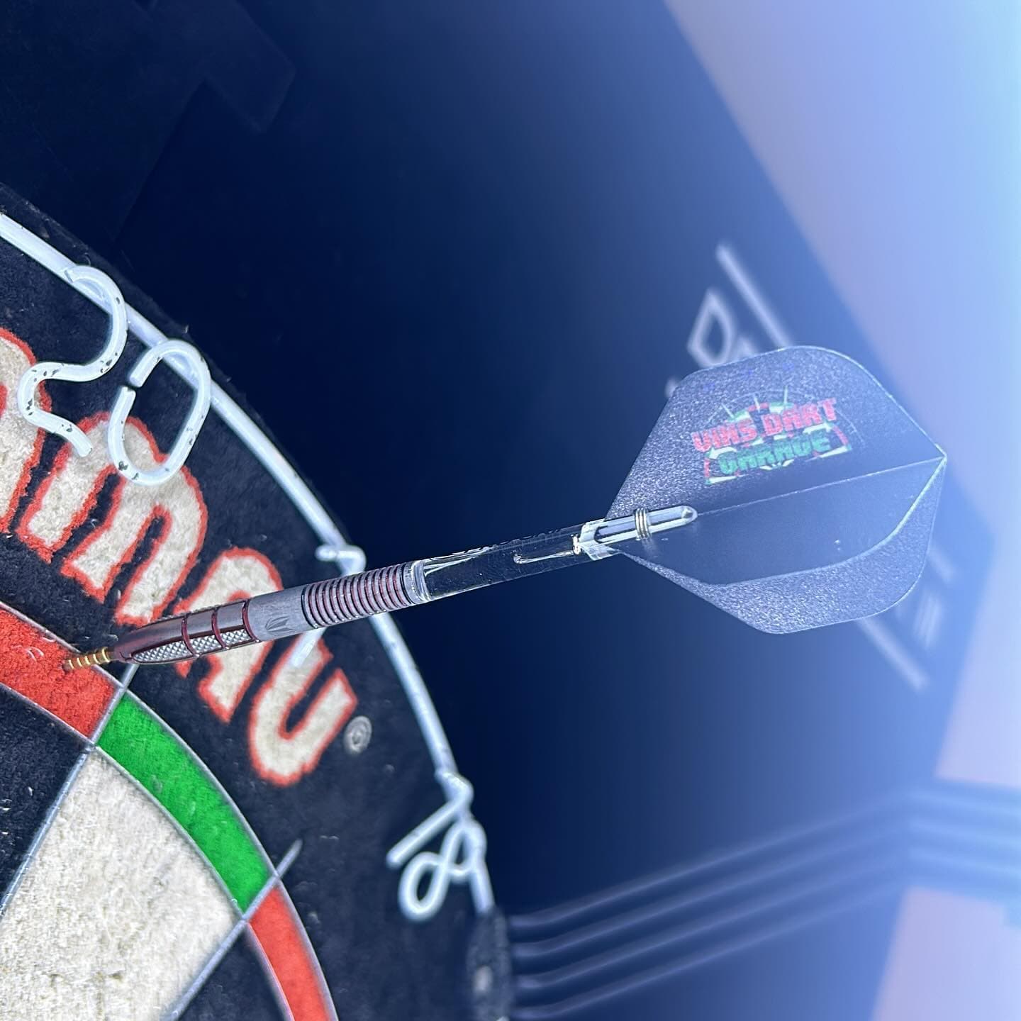 Get yourself a friend like justinscheidling .  What a thoughtful birthday gift, and a crisp 19 darter for my first 501 leg with them.  Custom flights, standard no.2 from dartshopper .  I think these look KILLER!  And of course a shoutout to sunrisegraphicsli ljuarez25 once again for the awesome logo!
